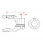 NG 2200 KNP1 1/8-6 SPB8 L80 1041227 La Walterscheid® Standard yokes Walterscheid® Hub yoke NG 2200 - 1041227