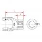 NG 2200 KNP1 3/8-6 L98 NIP90° 1124503 La Walterscheid® Walterscheid® Nabengabel NG 2200 - 1124503