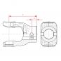 NG 2200 6KT27F8 SPB8 L80 PR+SPB 90°GEDREHT 1127824 La Walterscheid® Walterscheid® Nabengabel NG 2200 - 1127824