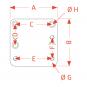 180x180x40 mm/HD=140x80/17 mm-HD=140x80M16 8000430 La Walterscheid® Hitches Walterscheid® Mounting Plate ANP7004-004 – 8000430