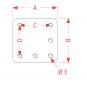 210x210x40 mm/1x145x145M20-8H 8004472 La Walterscheid® Hitches Walterscheid® Mounting Plate ASP7145-210 - 8004472