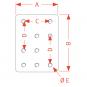 162x217x30 mm/2x110x100M16-12H 8004914 La Walterscheid® Hitches Walterscheid® Mounting Plate ASP7110-162x2 - 8004914