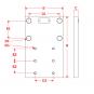 280x175x20 mm/HD=140x80/17 mm-2xHD83x56M10 8005653 La Walterscheid® Technique d’attelage Walterscheid® Plaque de montage ANP50-4/2-2 - 8005653