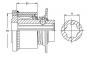 EF5/1L KNP1 3/8-6 ZV TK101,5 GM8-8AZ75H9 GESCHL Freilk Ef51rl 1 Walterscheid® Walterscheid® Roue libre à rochets EF 5/1L - 1358535
