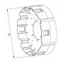 PG-ADAPTER 20 VT D162 L75 TK110/135 B6-4 Pg Adapter 1 Walterscheid® Shaft guards Walterscheid® Adapter for safety guard PG 20 - 1117571