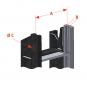 KU318 W=199/30/22 mm-8H 8004922 La Walterscheid® Hitches Walterscheid® Quick adjustable support KU318 – 8004922