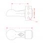 100x170-3HD57x26 mm 8005360 La Walterscheid® Anhängetechnik Walterscheid® Kalotte ZKK80-157 - 8005360