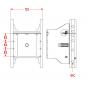 KU334 W=309/30/22 mm-6H 8005414 La Walterscheid® Kupplungsböcke KK Walterscheid® Kupplungsbock KU334ST - 8005414